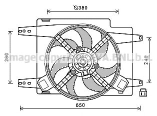 AVA QUALITY COOLING al7522 -  Вентилятор, охлаждение двигателя